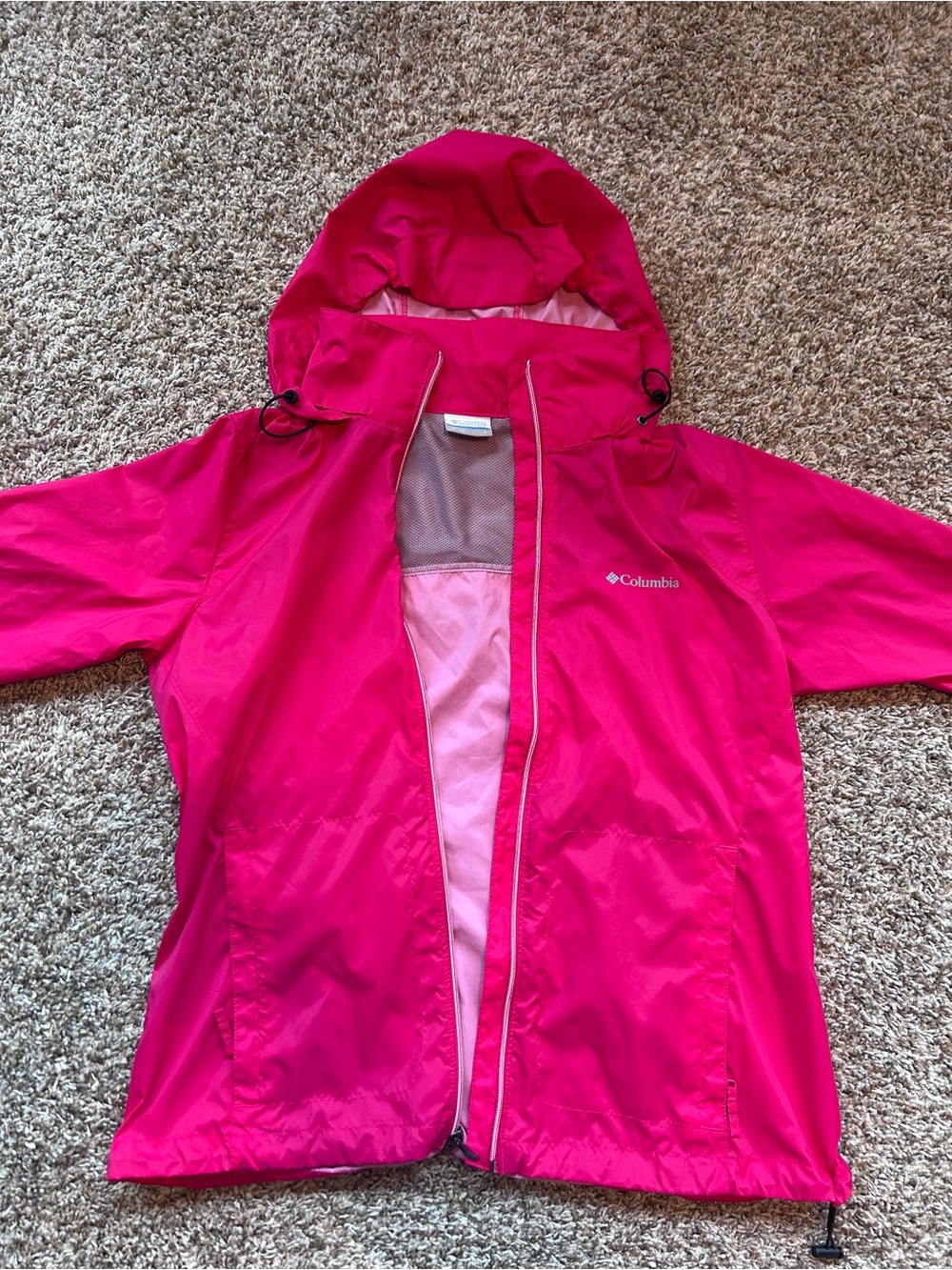 Columbia Bright Hot Pink Hooded Ski/Snow Jacket